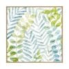 Artey | Dancing Palms II - Framed Canvas - Natural Frame - 100 x 100cm