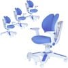 Ergonomic Children Kids Study Chair Set of 4 Height Adjustable Blue