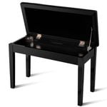 Costway PU Leather Piano Bench Stool Wood Leg Music Storage Seat