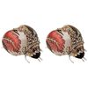 2PK Urban Woodland Christmas Beetle Decoration 11cm Multicoloured