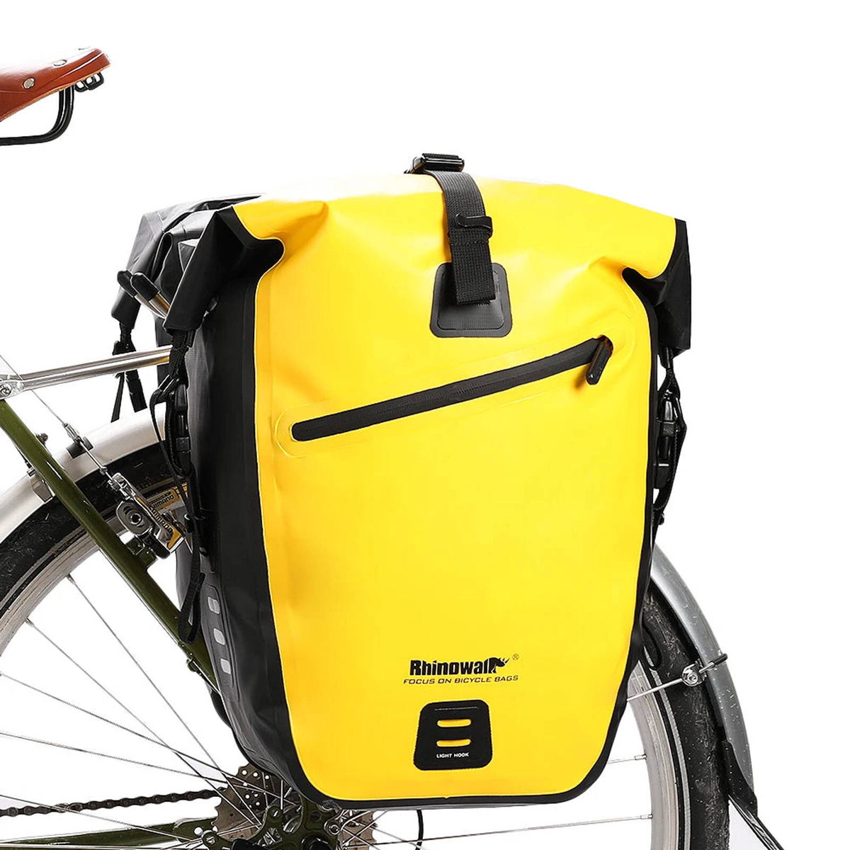 NNEOBA 20L Rear Rack Bike Bag Waterproof Polyester Trunk Pannier Yellow ...