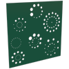 ProtectorAl 300 - 1200 x 300 - 1200mm Dark Green / Gloss White Fireworks Unframed Composite Deco Panel