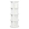 Levede Rotating Bookshelf 4 Tier Book Storage 360 Swivel Space Saving White