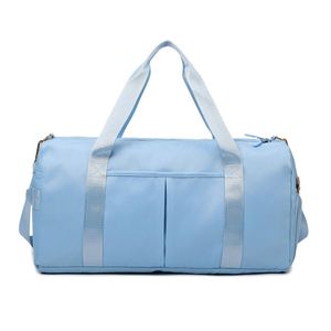 Catzon Gym Duffel Bag Dry Wet Separated Large Capacity-light Blue(l)