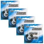 4x 6pc Formula Sports Leather Tip Screw Accessory 9mm - Blue