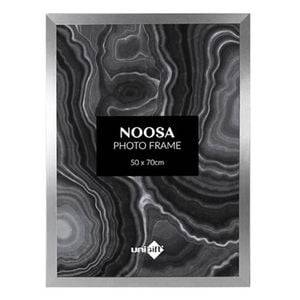 Unigift Wooden Noosa Glass Picture Photo Frame 50x70cm Silver Pearl