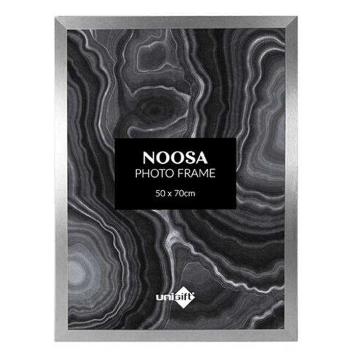 Unigift Wooden Noosa Glass Picture Photo Frame 50x70cm Silver Pearl