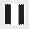Windoware 120 x 223cm Black Urban Room Darkening Eyelet Curtain - 1 Pack - Black