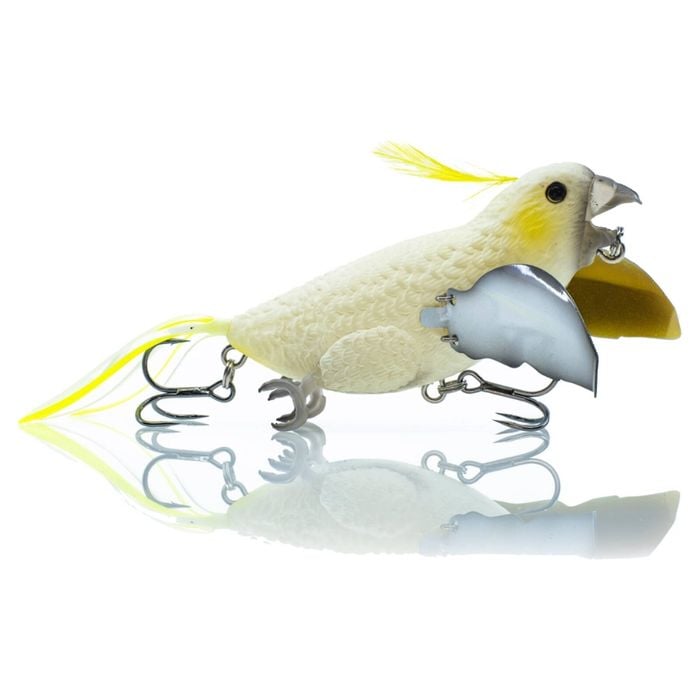 Chasebait Lures The Smuggler 90mm Water Walker Swimming Bird Fishing Lure - White Cockatoo