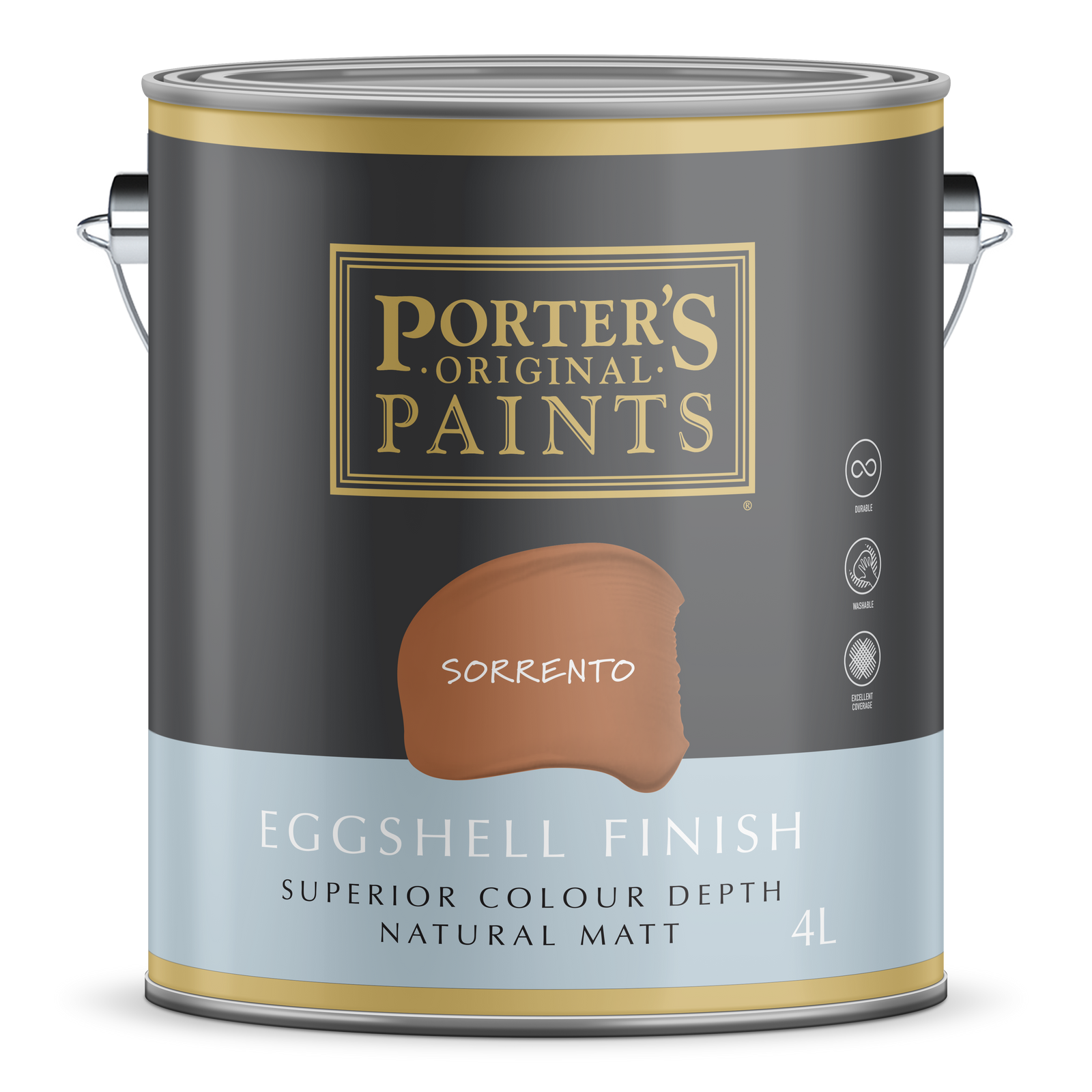 PAINT BROADWALL PORTERS 4L EGGSHELL SORRENTO - 4L product image