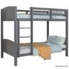 Kingston Slumber Bunk Bed Frame, 2-in-1 Modular Design Convert to Single Beds, Grey