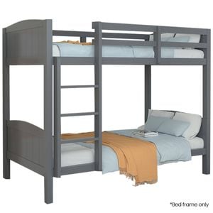 Kingston Slumber Bunk Bed Frame, 2-in-1 Modular Design Convert to Single Beds, Grey
