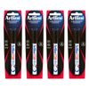 4x Artline 0.7mm Bullet Nib Laundry Marker Cloth/linen/fabric Clothing Pen Black