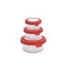 Anchor Hocking Trueseal Storage Container Round 6 Piece Set Cherry
