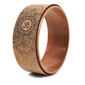 NNEOBA Cork Yoga Wheel with Mandala Print