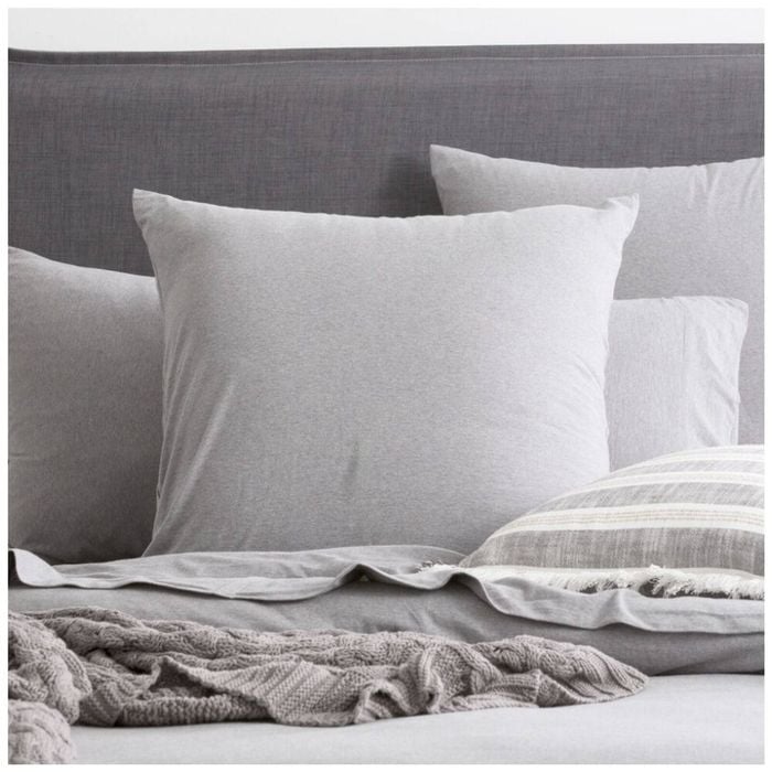 Renee Taylor Comfort T’s Organic Cotton Jersey European Pillowcase Charcoal