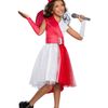 Rubie's Diabla Devil Costume Dress With Headpiece Child Halloween Red White