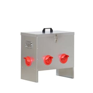 Yes4pets Xl Galvanized Chicken Feeder 20kg 45lb Poultry Trough With Plastic Dividers