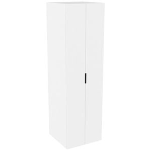Lugna 2048 x 600 x 580mm White Double Hanging Rail 2 Door Unit - White