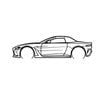 Ignite Laser Aston Martin 23 Vantage Roadster Silhouette Metal Wall Art Rustic Metal 23.6inch/60cm