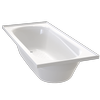 Clearlite 740 x 405mm White Pacific Bath - 1655mm