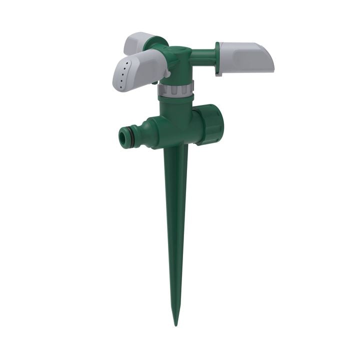 Garden Basics Hose End 3 Arm Revolving Sprinkler With Spike