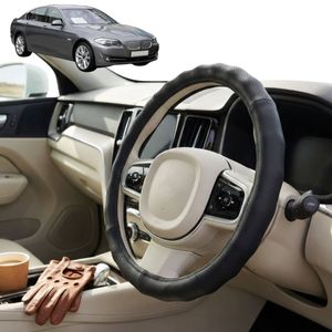 Australian Goose Steering Wheel Cover for BMW 5 Series 2010 - 2016 (F07 F10 F11) Circle Black