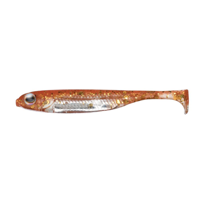 Fish Arrow Flash J Shad 1" SW Soft Plastic Fishing Lure 121 Glow Orange / Silver