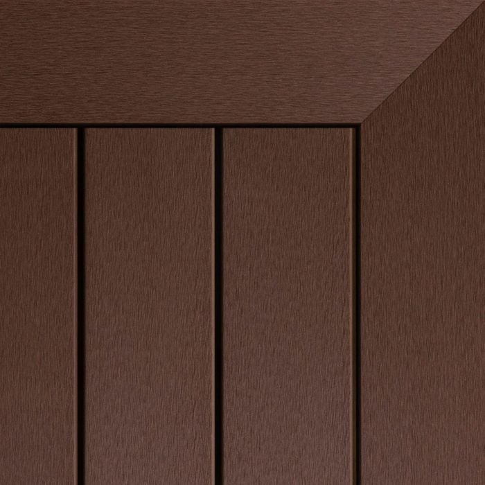 Ekodeck 137 x 23mm 5.4m Dark Brown Classic Grooved Composite Decking