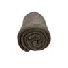Bloomington Solid Colour Soft Coral Fleece Throw Rug 127 x 152 cm Walnut