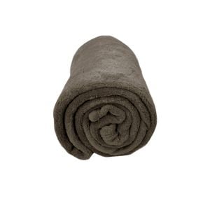 Bloomington Solid Colour Soft Coral Fleece Throw Rug 127 x 152 cm Walnut