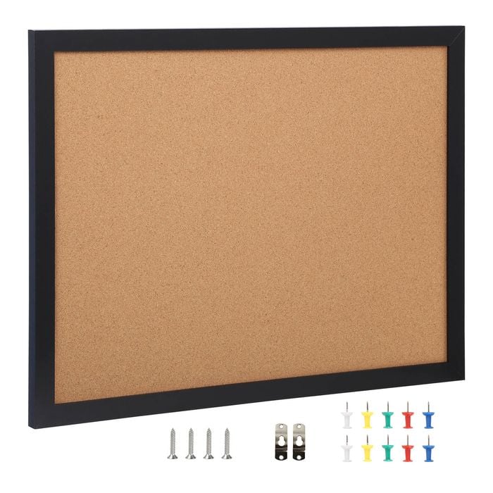 VEVOR Cork Board Bulletin Brown with MDF Sticker Frame Wall Mounted
