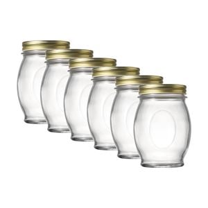 6pk Ecology Confiture Round Kitchen Pantry Jar With Screw-top Metal Lid 780ml