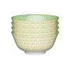 4PK Mikasa Does it All Glazed Bowl 15.7cm - Geometric Green