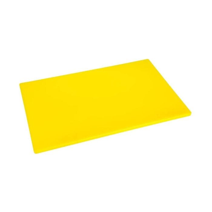 Hygiplas Chopping Board Antibacterial Low Density Yellow 450x300x10mm Commercial Kitchen Food Prep