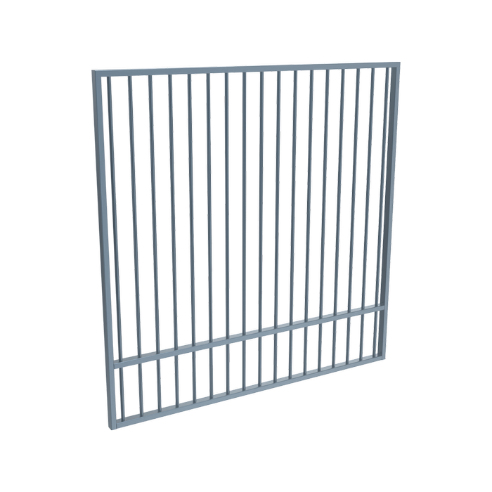 ProtectorAl 1201 - 1500 x 1500mm Deep Ocean Aluminium Flat Top Garden Gate With Mid Rail