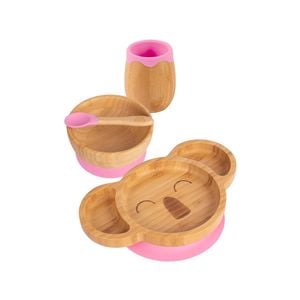 Tiny Dining 4pc Koala Bamboo Suction Baby Feeding Set