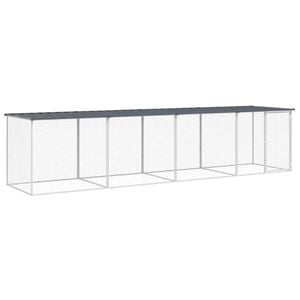 vidaXL Chicken Coop Chicken Cage Hen House with Roof Anthracite Galvanised Steel