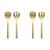 2x 2pc Ecology Forge Stainless Steel Kitchen Salad Servers Set Matte Gold