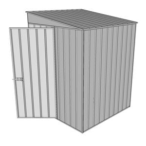 Build-a-Shed 1.5 x 1.5 x 2m Skillion Shed without Side Doors - Zinc
