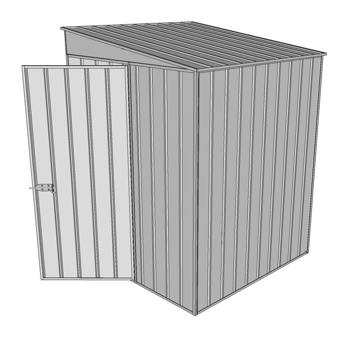 Build-a-Shed 1.5 x 1.5 x 2m Skillion Shed without Side Doors - Zinc
