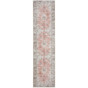 Roy Coco Peach 300x75cm Runner - Medium Machine Washable Power Loomed Rug
