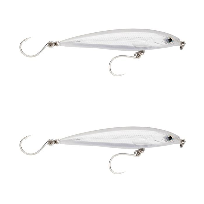 2x Rapala 14cm Saltwater X Rap Long Cast Shallow Minnow Fish Lures - Ghost