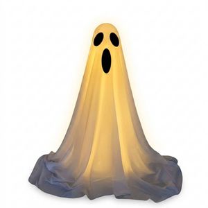 P&P White Glowing Ghost Halloween Decoration 165cm Cloth LED Outdoor Display
