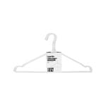 All Set White Coated Wire Clothes Hangers - 10 Pack