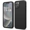 Silicone Phone Case For iPhone 14 Shockproof Microfiber Lining - Black