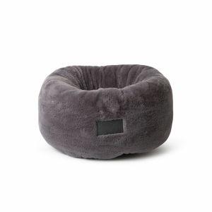 La Doggie Vita Charcoal Plush Dog Donut Bed