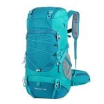 NNEOBA 50L Hiking Backpack with Rain Cover Waterproof Rucksack Blue