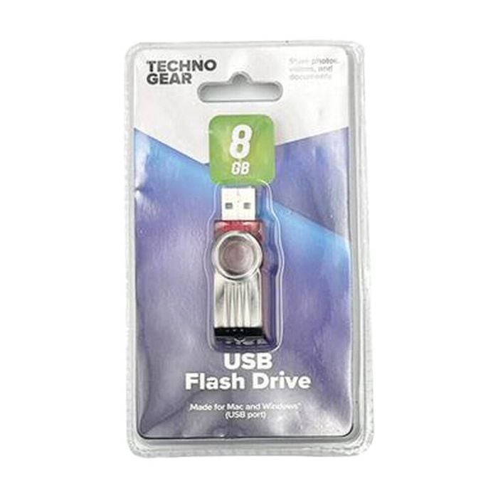 TGear USB-A Flash Drive Mac/Windows Compatable 8GB Capacity Assorted