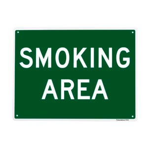 Sandleford 300 x 225mm Smoking Area Plastic Sign